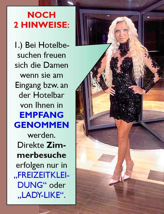 Sie wählen den Kleidungsstil Ihrer Begleitdame.