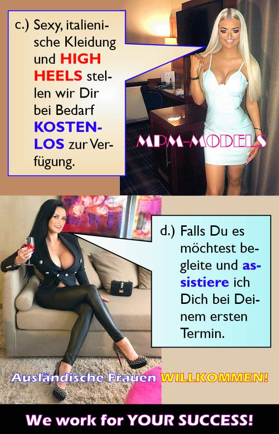 Chice Kleidung, High Heels und Kondome stellen wir Dir als Escort Agentur.